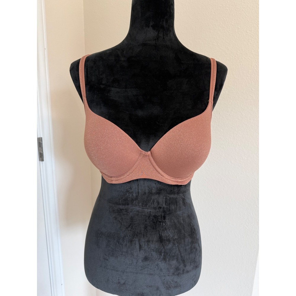 Modern Movement Bronze Shimmer Padded Underwire T-Shirt Bra 32D Y12BM445